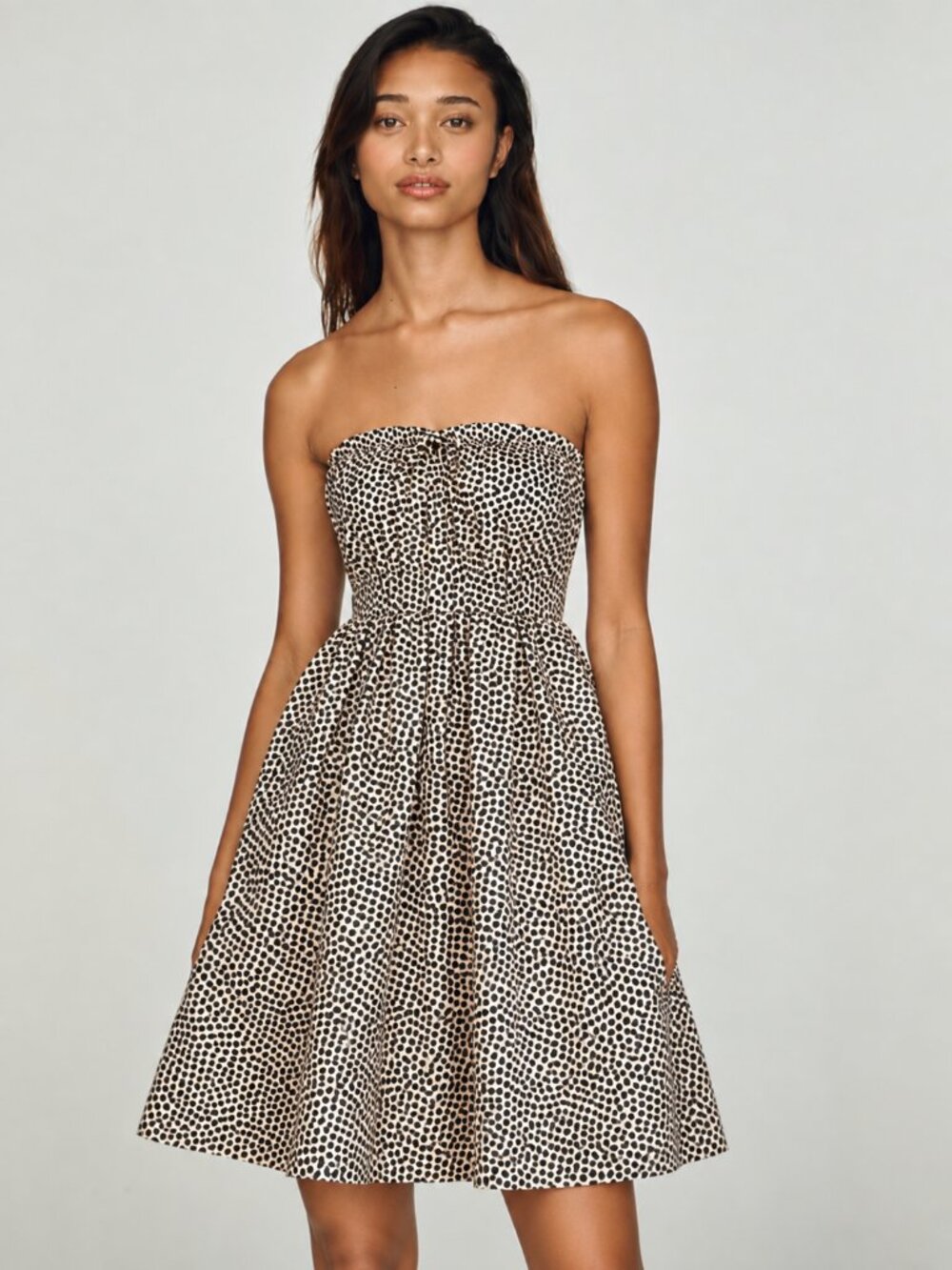 J Crew dress 2 strapless polka dot